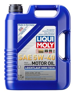 Liqui Moly Leichtlauf High Tech Sae 5W-40 5 L Synthesis Technology Motor Oil