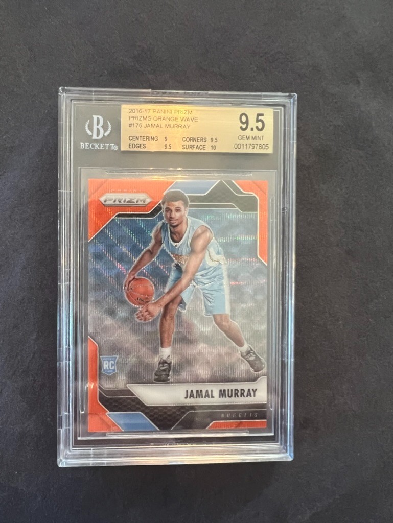 2016-17 Prizm Jamal Murray Rookie Orange Wave Prizm /25 BGS 9.5 Gem Mint Nuggets