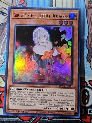 Ghost Sister & Spooky Dogwood Alt Art (UR) RA03-EN020 QC Bonanza 1st Edition NM 