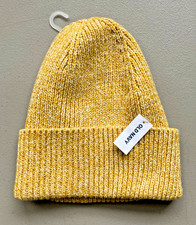 NWT Old Navy Wide Cuff Unisex Adult One Size Harvest Gold Ribbed Knit Beanie Hat