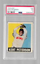 1948 LEAF BASEBALL CARD #42 KENT PETERSON RC BLACK CAP PSA 5 NQ CINCINNATI REDS