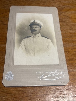 Director Marina-Official photo in white uniform and hat-La Spezia 1906