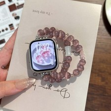 Agate Beaded Strap For Apple Watch Series 10/9/8/7/6/SE Ultra Elegant Bracelet