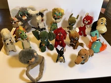 Vintage Kamar Dream Pets Cardinal Fun Farm Japan Stuffed Animal Lot 16 total