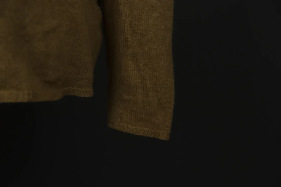 Suéter Pullover Roberto Collina Marrón Lana Merino Bebé Camel Cuello Simulado Talla 50 Foto 4 de 4