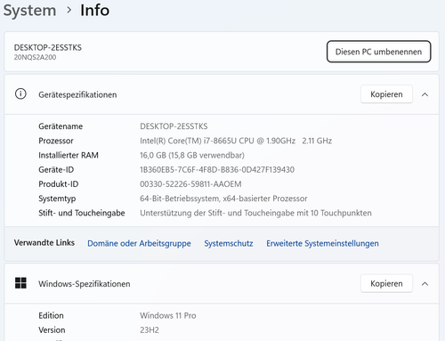 Lenovo ThinkPad X390 Yoga 13,3" FHD 500GB SSD i7-8665U 16GB RAM Touch LTE - Afbeelding 11 van 12