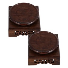 Vase Base for Flowers Round Bonsai Stand Jewelry Display Rotating Swivel