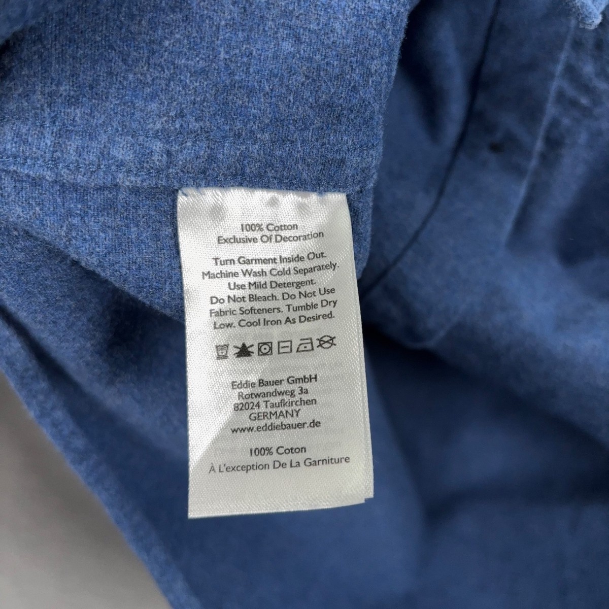 Chemise Eddie Bauer Mountain Ops Homme – XL – Bleu à Carreaux – Coupe Classique – Polyester (Occasion)