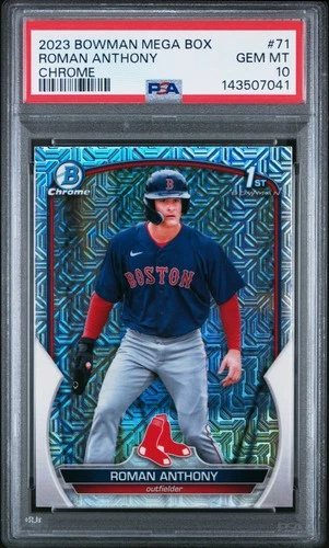 7041 Roman Anthony 2023 Bowman Mega Box #BCP-71 Mojo Refractor Prospects PSA 10