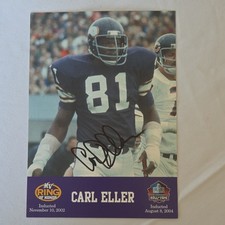 Carl Eller Signed Photo Minnesota Vikings Autograph HOF 2004