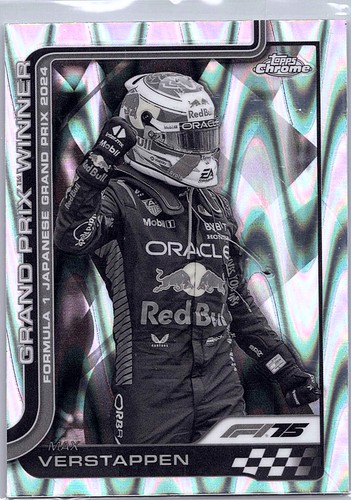 2025 Topps Chrome Formula 1 #96 Max Verstappen Black & White RayWave Refractor
