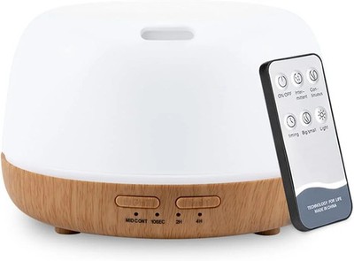 Yoga&Spa,300ML Essential Oil Diffuser with 7-Color LED Lights and Remote Control