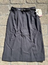 Vintage 70-80s H.L. Spencer Black Midi Skirt Size 11/12 Union Made NOS