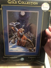 NIP Vintage Dimensions Gold Collection Sacred Connection Cross Stitch Kit #3869