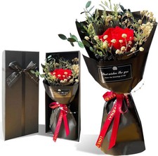 Preserved Roses in a Box, Forever Real Flowers, Single Eternal Red Rose Bouquet