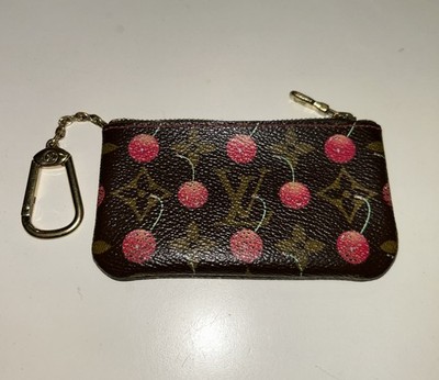 Louis Vuitton Monogram Cherry Cerises Coin Brown Leather Key Pouch