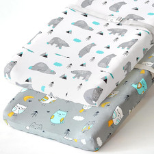 Stretchy Changing Pad Covers Changing Table Cover for Baby Boys Girls,2 Pack Je