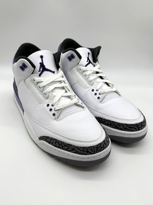 Size 12 - Jordan 3 Retro Mid Dark Iris CT8532 105 White Black Dark Iris