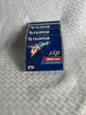Fuji FUJIFILM zip Disk IBM Formatted - 100MB - Lot of 4 Discs With Cases