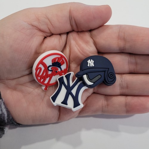 New York Yankees Baseball Team Charm For Crocs Shoe Charms - 3 Pieces - Picture 4 of 4