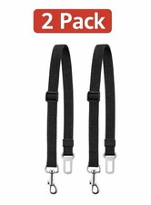 2 Pack Dog Car Seat Belt Leash Adjustable Safety Restraint Clip Pet Travel Black