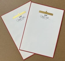 Grand Hotel Mackinac Island Dinner Menus (Set of 2) • Embossed Gold Foil