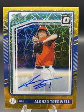 2024 Panini Donruss Optic Rated Prospects Alonzo Tredwell Gold Lazer Auto /10