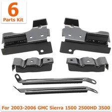 New Front Bumper Brackets Set Primed For 2003 - 2006 GMC Sierra 1500 2500HD 3500