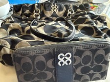 coach handbag and wallet set used