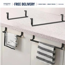 Over Door Towel Rack Stainless Steel Hanging Towel Bar Bathroom Kitchen