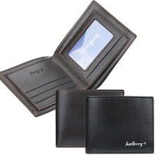 Men PU Leather Bifold Credit Card Holder Purse Front Pocket Slim Wallet Bag US