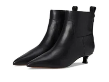 Mala Black Leather Franco Sarto Ankle Boot