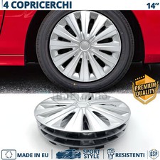 4 Copricerchi per VW Polo 6R 14'' Pollici Coppette 12 Razze Silver MADE EU