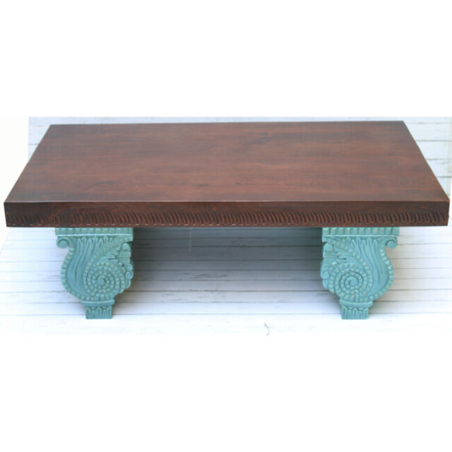 Classic High quality Handcrafted Solid Wood Mini Coffee Table with carving leg