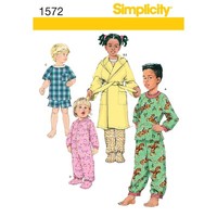 Simplicity 1572 Kinder Unisex Nightwear Schnittmuster GrößE 3-8 Jahre Einfach