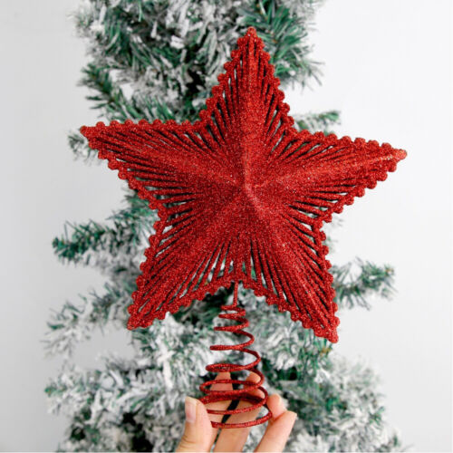 Pentagramm-Ornamente Weihnachtsbaum-Stern-Dekoration Glitzernde Szenerie : - Bild 9 von 22