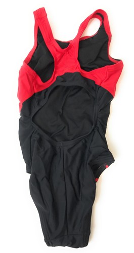 TYR Girl's Alliance T-Splice Maxfit One Piece Swimsuit, Black/Red, Size 20 - Picture 2 of 3