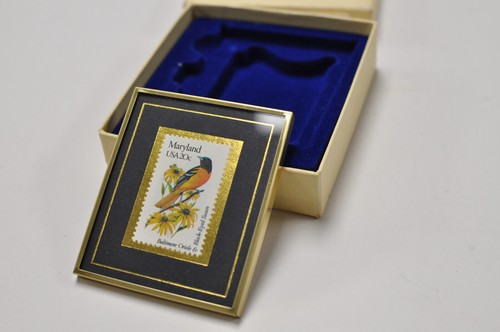 Vintage Framed 1982 Maryland Bird Flower Limited Edition Stamp Black-Eyed Susan