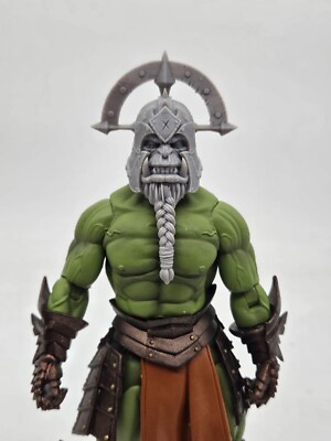 Custom 3d Printed Orc Templar Head For Mythic Legions 1/12 Scale 