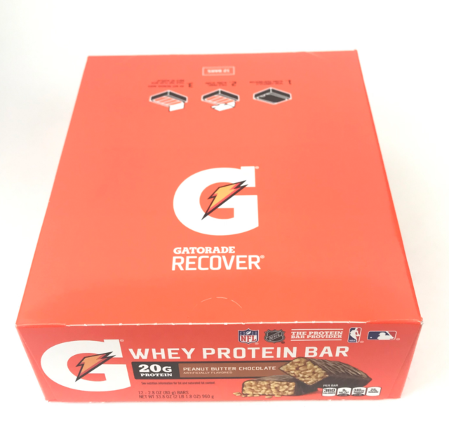 4 Gatorade Recover Whey Protein Bar Boxes Peanut Butter Chocolate 48