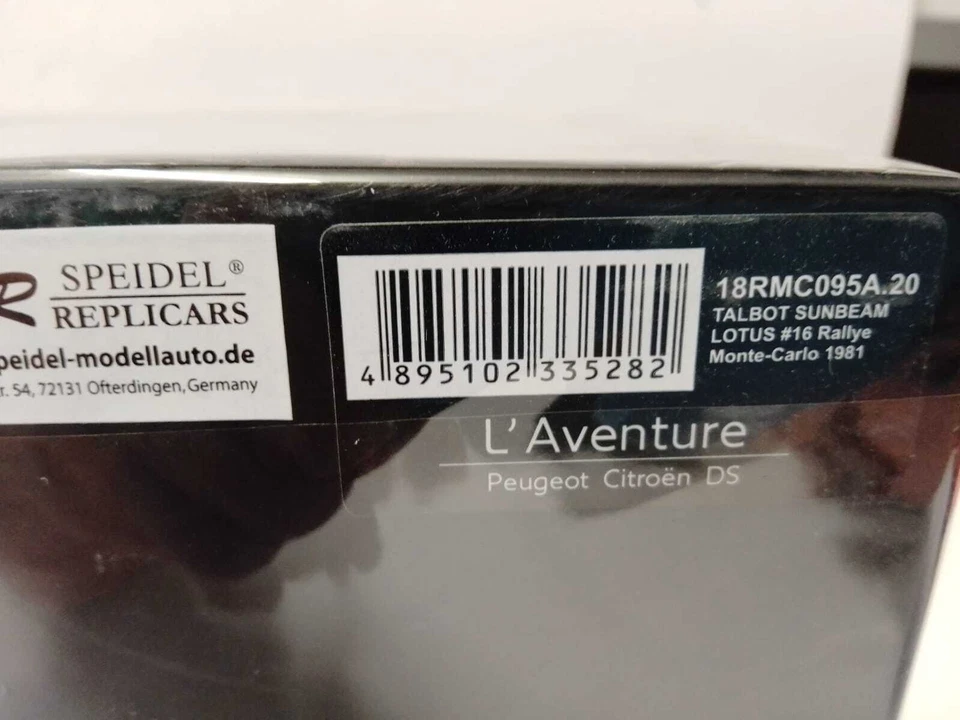 IXO Talbot Sunbeam #16 Frequelin Todt Rallye Monte Carlo 1981 1/18 18RMC095A.20 - Immagine 3 di 3