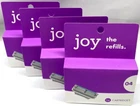 LOT OF 4 Gillette Joy The Refills Cartridge Razor Refills - 4 EACH 16 TOTAL NEW
