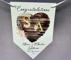  Personalised Engagement  Wedding Bunting Banner Rose Gold Floral
