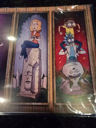 Rick and Morty Haunted Mansion Stretching Portraits 17" x 11" Art Print + 1 MORE - Picture 3 of 4