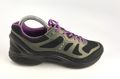 ECCO Womens Biom Fjuel Tie Beetle Green & Black  Low Top Lace 38 7/ 7.5 US