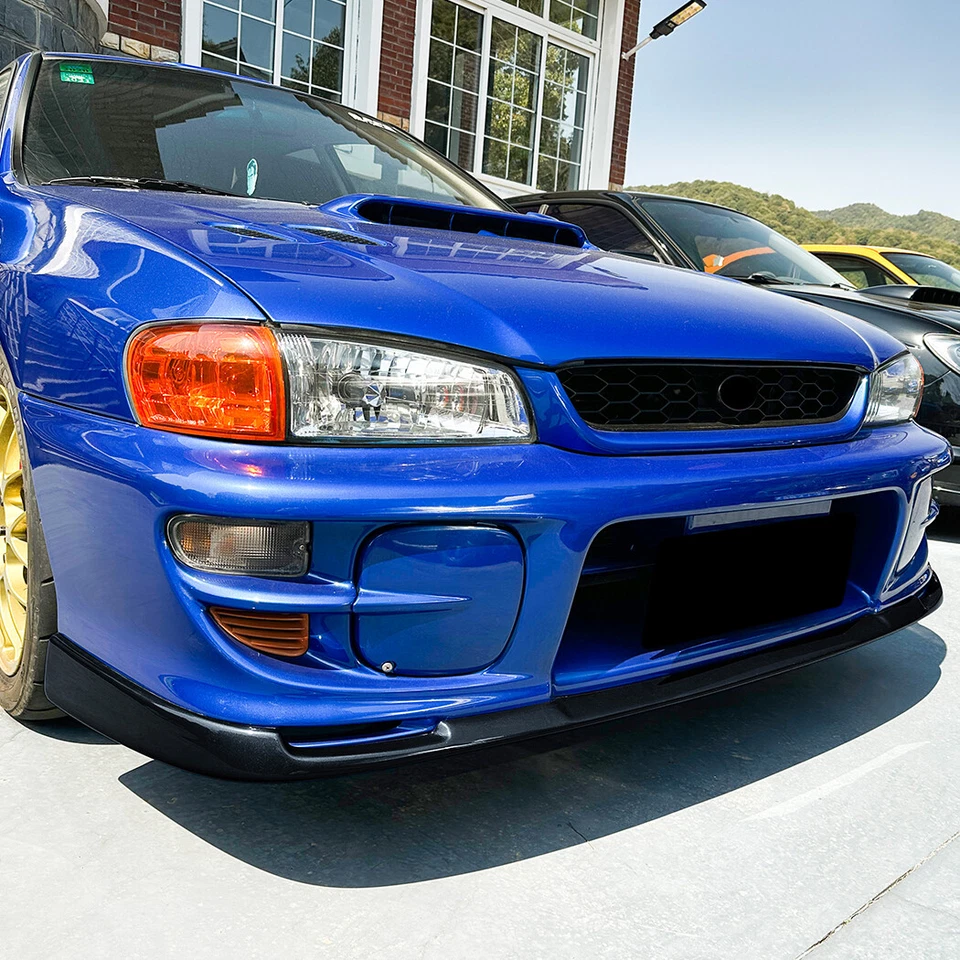 Kit de carrocería alerón labial parachoques delantero negro estilo STI Impreza GC8 97-01 Foto 4 de 4