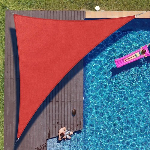 Sombra de sol vela dosel triángulo bloque UV para patio toldo patio trasero cubierta exterior - Imagen 15 de 19
