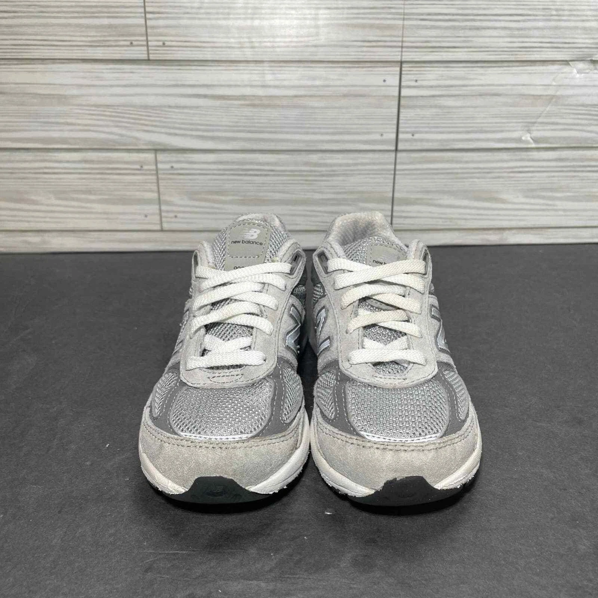 New Balance 990 V5 Grey White Preschool Little Kids Size 12C