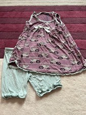 Kickee Pants Tractor Bamboo PJs Shorts/Tank Size 6 GUC