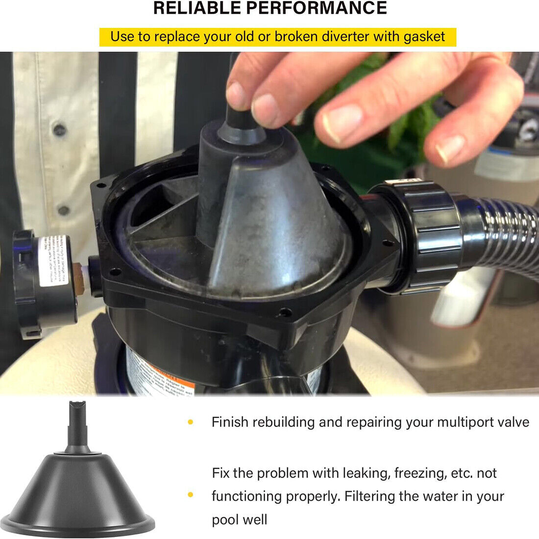 For Pentair Diverter Valve w/ Gasket 272512 262506 272526 261130
